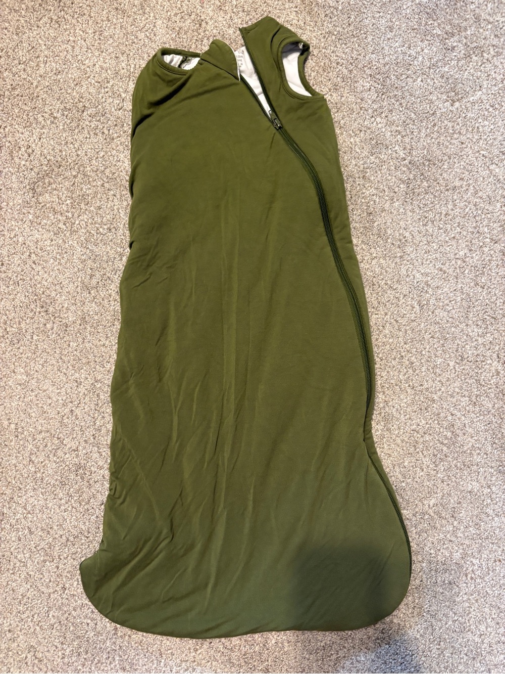 Kyte BABY Bamboo Olive Green Sleep Sack Size Medium 2.5 tog Winter 6-18 months